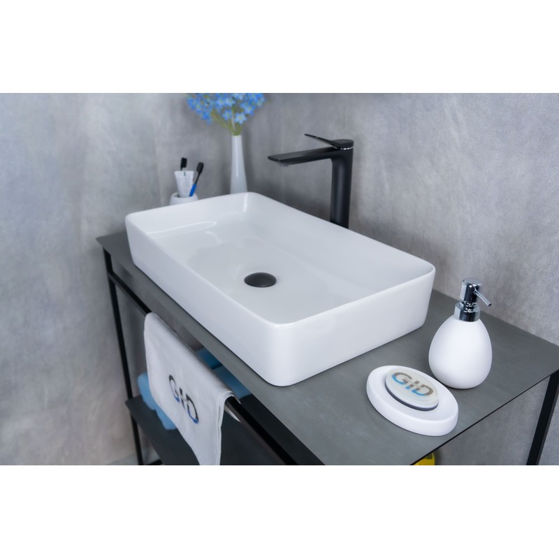 Раковина Gid N9396 51140 накладная белая 60x34x11