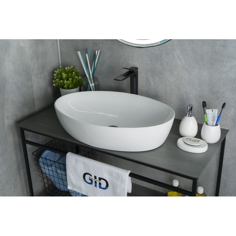 Раковина Gid N9433 51148 накладная белая 61x41x14.5