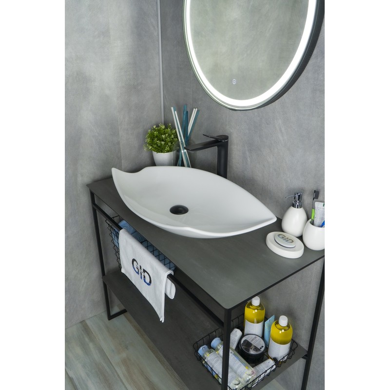 Раковина Gid N9178 51171 накладная белая 74x38x13