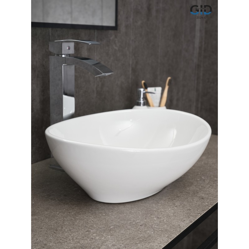 Раковина Gid N9138 51178 накладная белая 41x34x15