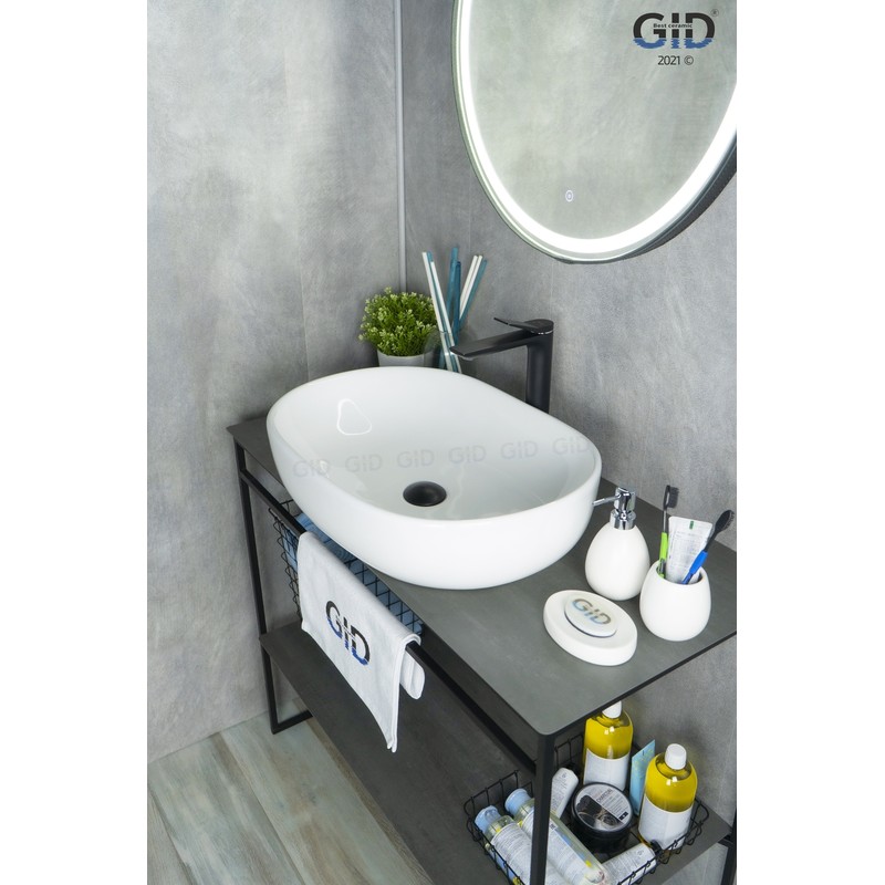 Раковина Gid N9026a 51112 накладная белая 60x40x15