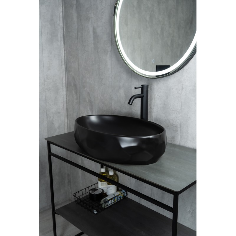 Раковина Gid Bm9030wx 53385 накладная черная матовая 60x40x15