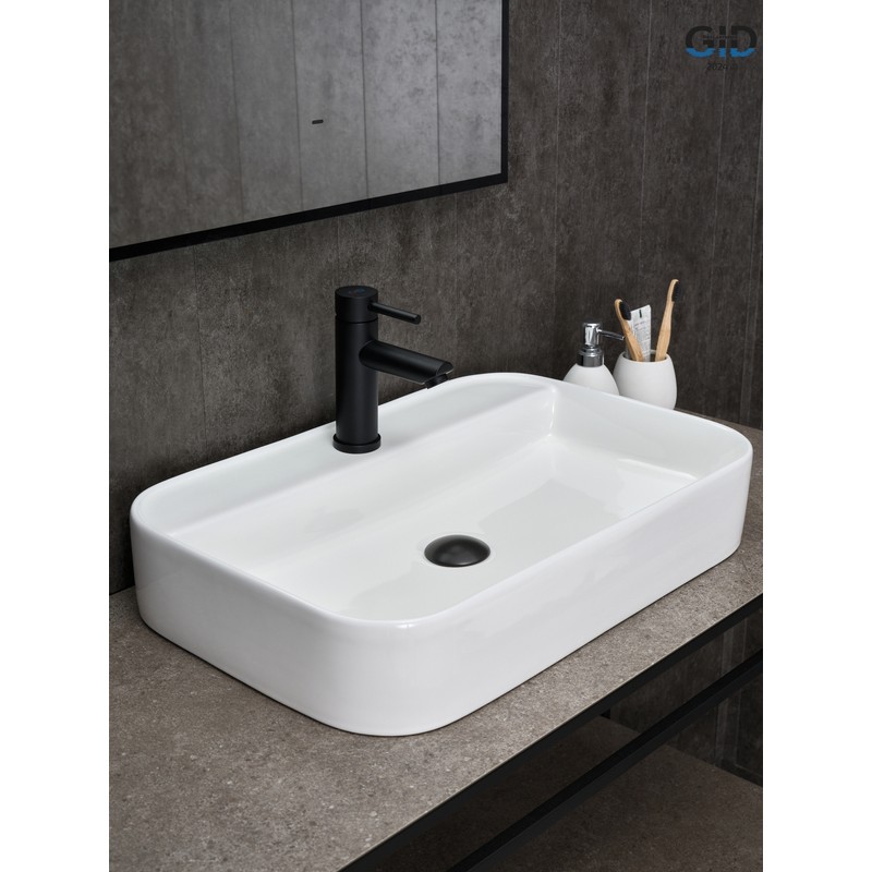 Раковина Gid N9660 51232 накладная белая 60x40x11