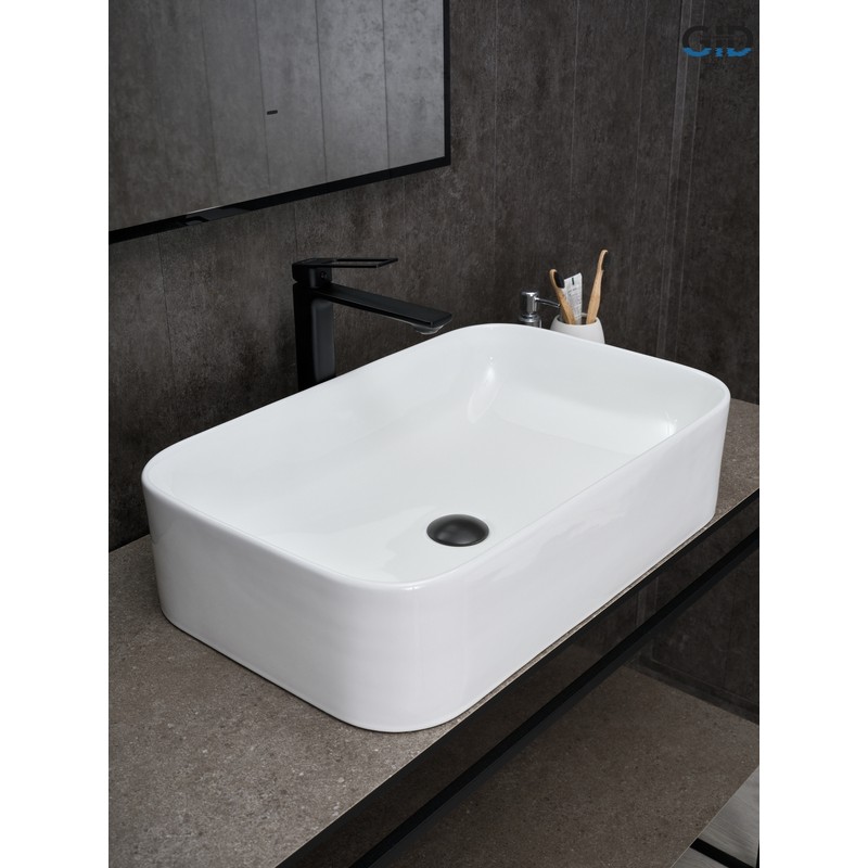 Раковина Gid N9599 51231 накладная белая 61x38x15