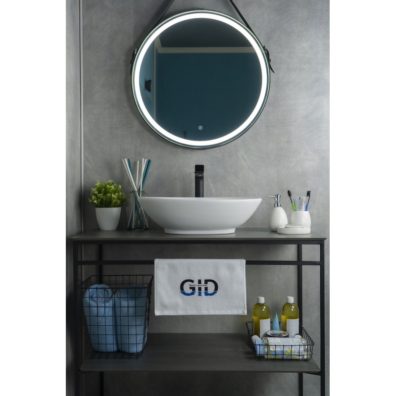 Раковина Gid Wm9021 51193 накладная белый матовый 52x32x14