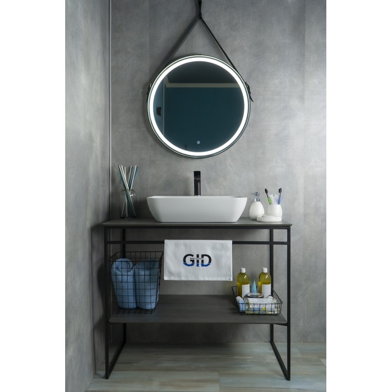 Раковина Gid N9047 51184 накладная белая 55x42x15