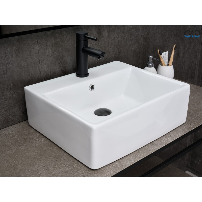Раковина Gid N9145 51214 накладная белая 45.5x40x15