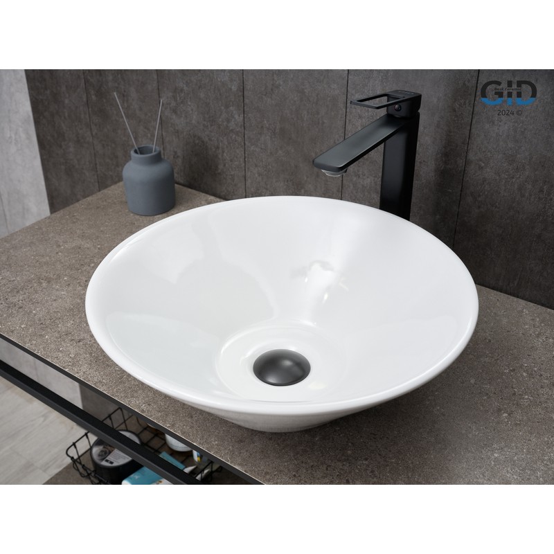 Раковина Gid N9102 51210 накладная белая 42x42x15