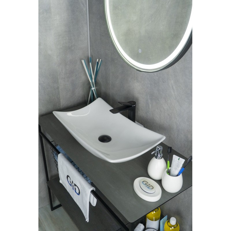 Раковина Gid N9176 51129 накладная белая 56x42x10.5