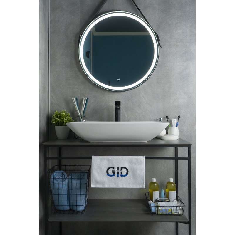 Раковина Gid N9122 51124 накладная белая 71x40x14