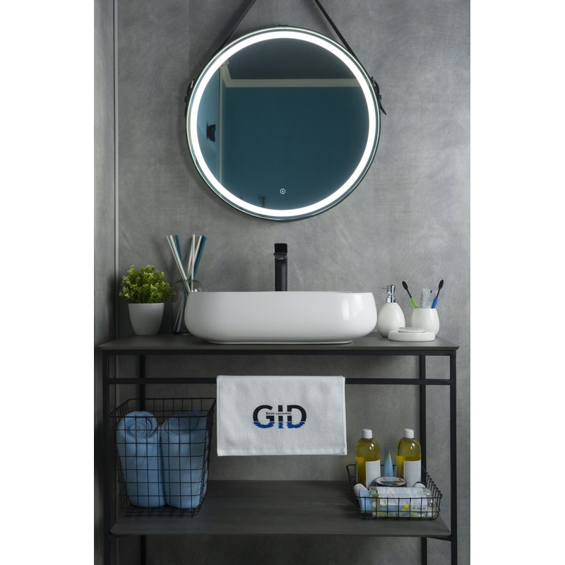 Раковина Gid N9243 51135 накладная белая 56x42x14