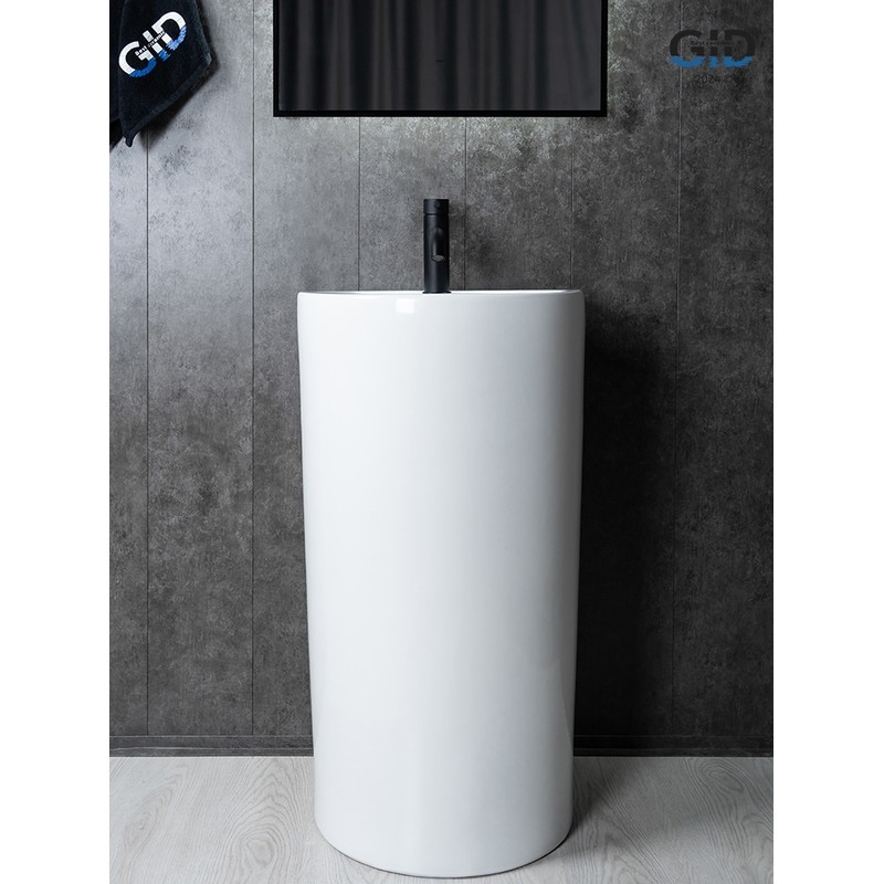 Раковина Gid Nb135 81102 накладная белая 46x46x86