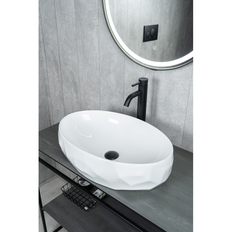 Раковина Gid 9030wx 51241 накладная белая 60x40x15