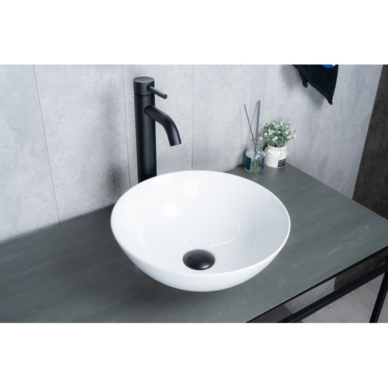 Раковина Gid 9081W 51243 накладная белая 36x36x14