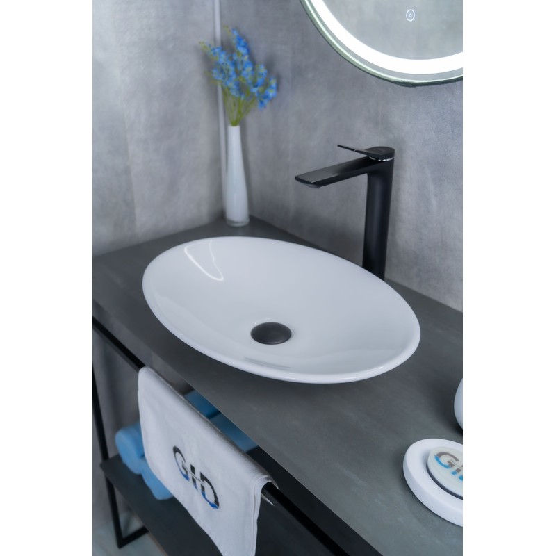 Раковина Gid N9022 51110 накладная белая 50x35x9