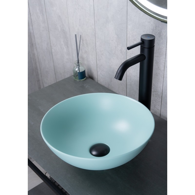 Раковина Gid 9081tifm 53402 накладная тиффани матовая 36x36x14