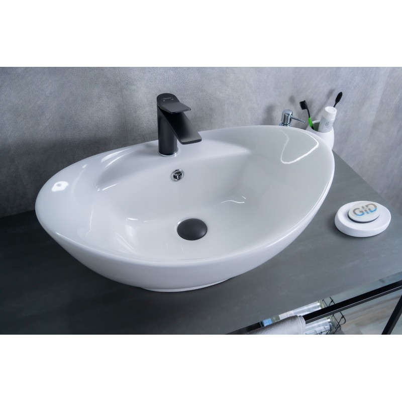 Раковина Gid N9018 51107 накладная белая 59x39x21