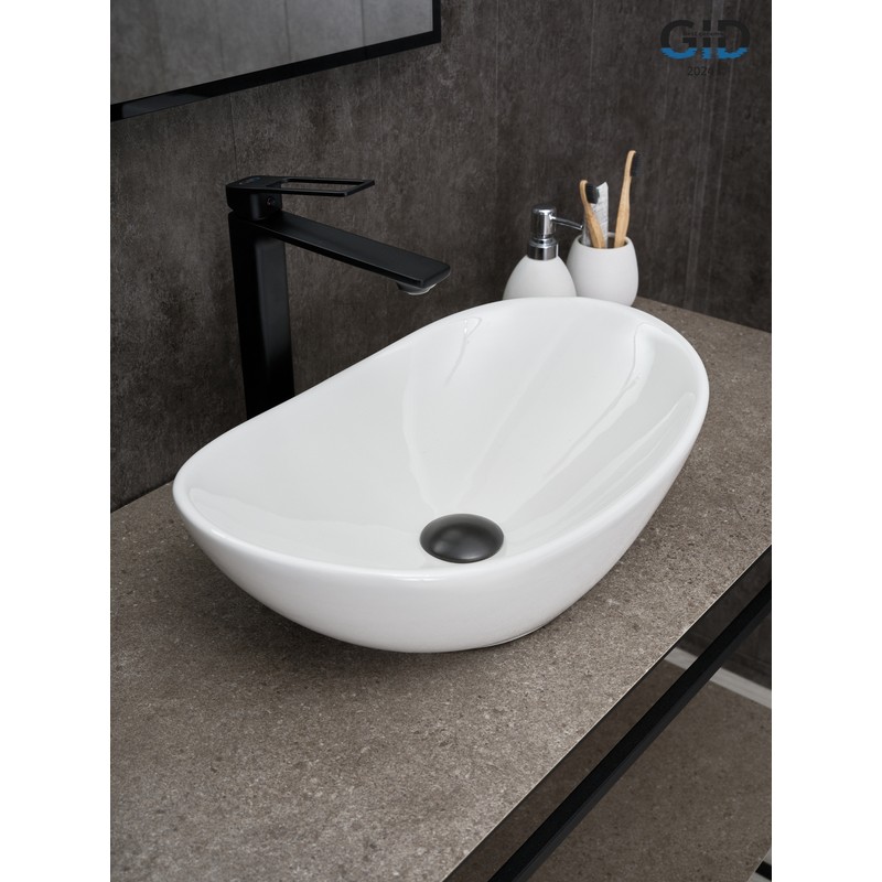 Раковина Gid N9133 51201 накладная белая 48x30.5x14.5