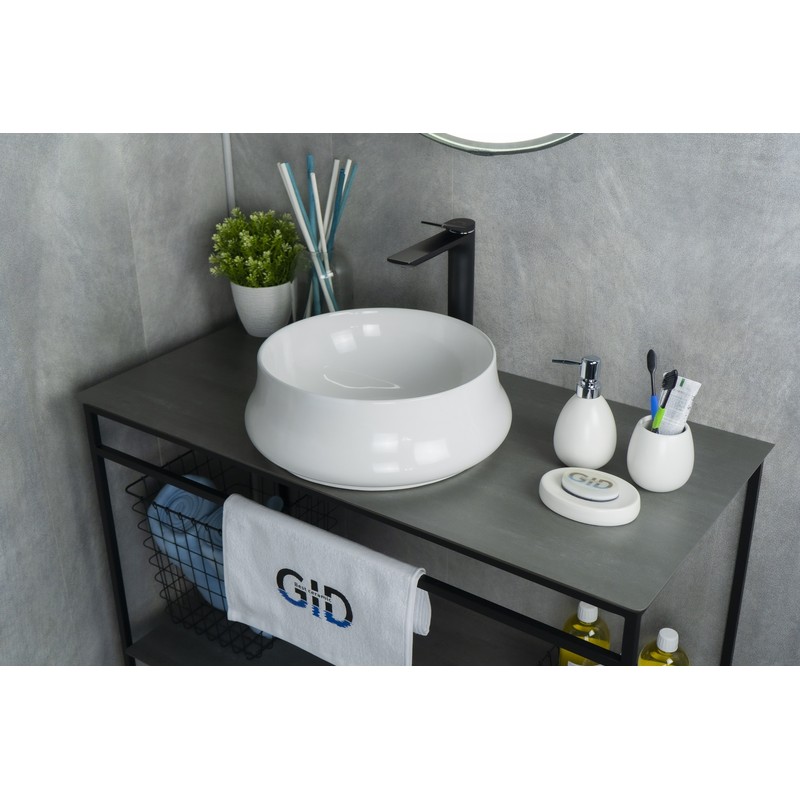 Раковина Gid N9426 51145 накладная белая 40x40x14