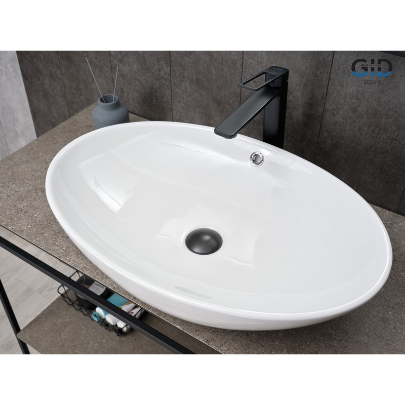 Раковина Gid N9007 51207 накладная белая 63.5x41.5x15