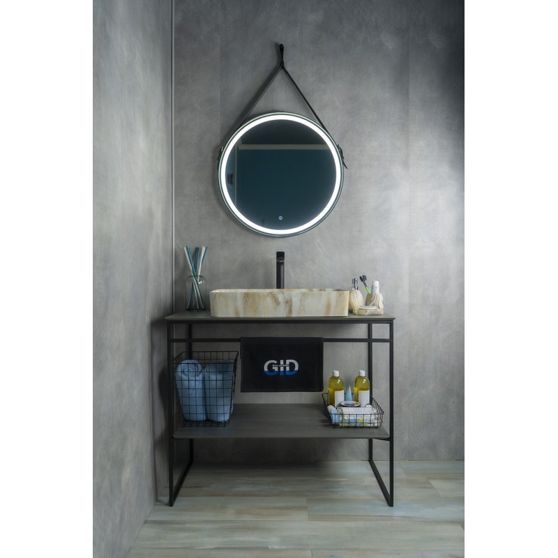 Раковина Gid Mnc596 54457 накладная под камень глянцевая 60x34x11