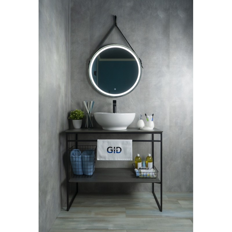 Раковина Gid N9001 51101 накладная белая 45x45x17