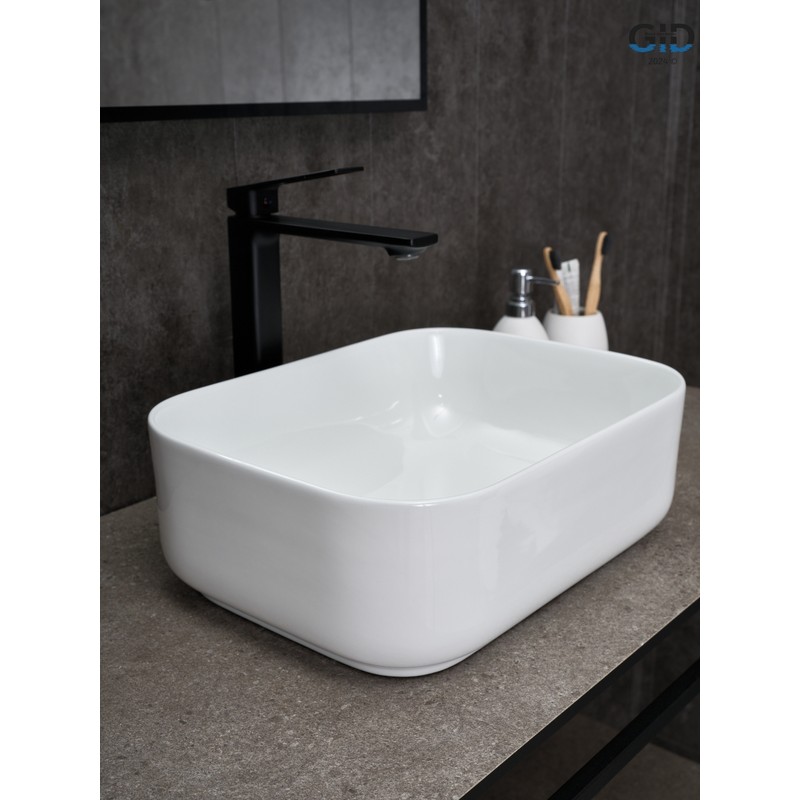 Раковина Gid N1335 51238 накладная белая 40x30x13