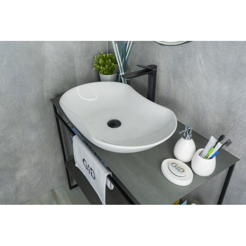 Раковина Gid N9175 51128 накладная белая 66.5x41x12