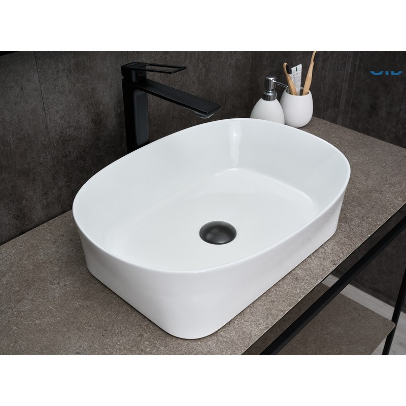 Раковина Gid N9028 51233 накладная белая 53x36x14