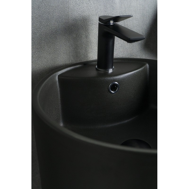 Раковина Gid Nb135bg 81109 накладная черная графит 45x45x85