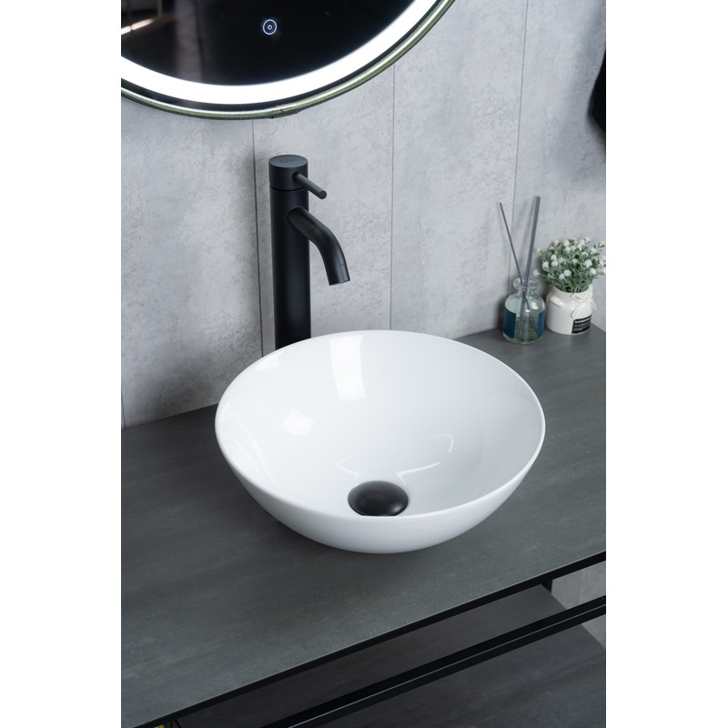 Раковина Gid 9081W 51243 накладная белая 36x36x14