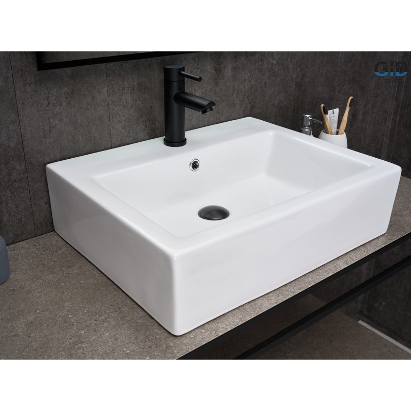 Раковина Gid N9157 51216 накладная белая 57x45.5x15.5