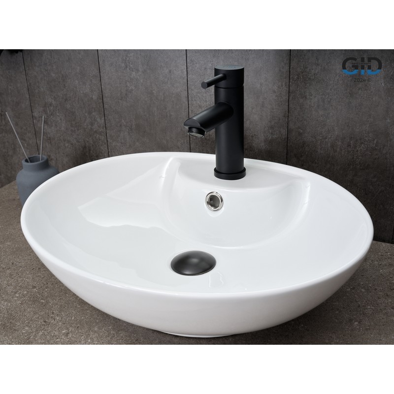 Раковина Gid N9005 51206 накладная белая 51x41x15