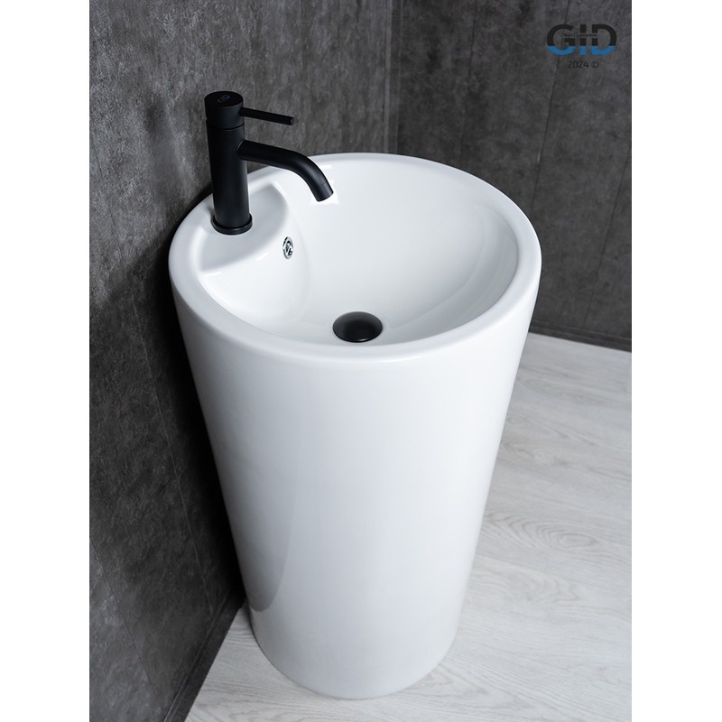 Раковина Gid Nb135 81102 накладная белая 46x46x86