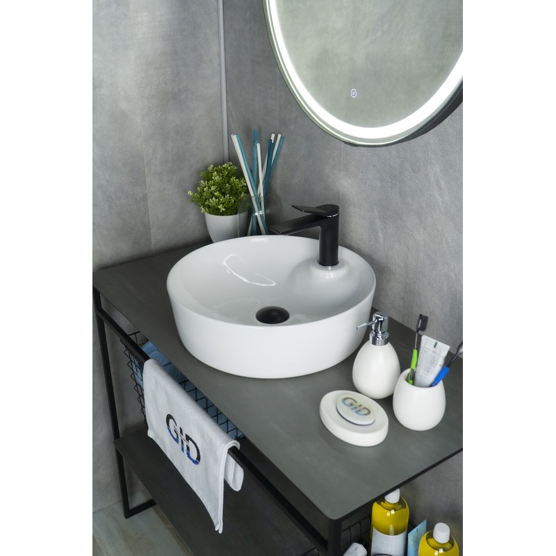 Раковина Gid D1306 51181 накладная белая 44x44x14