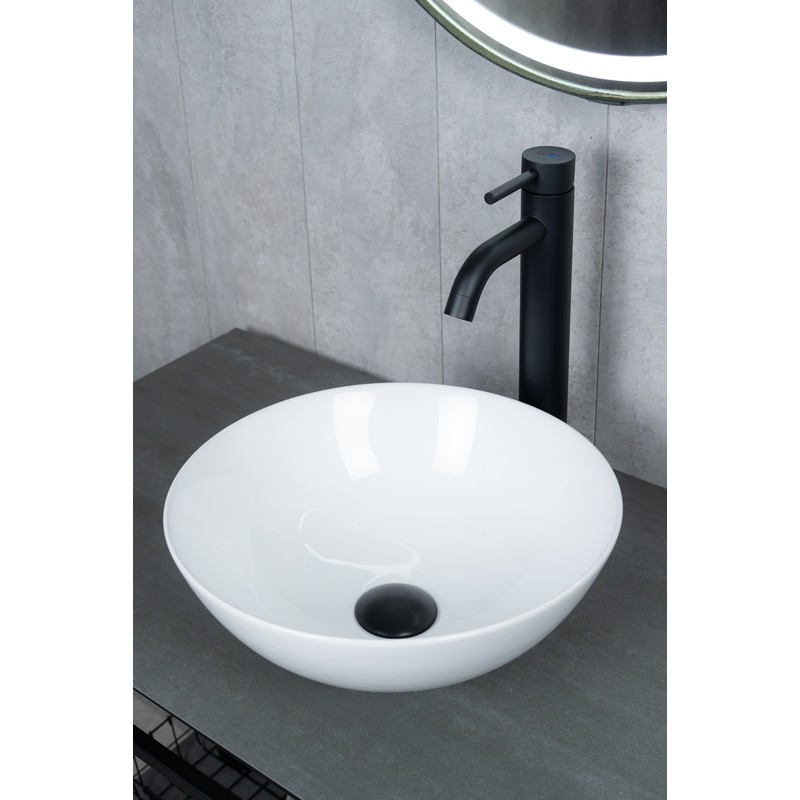 Раковина Gid 9081W 51243 накладная белая 36x36x14