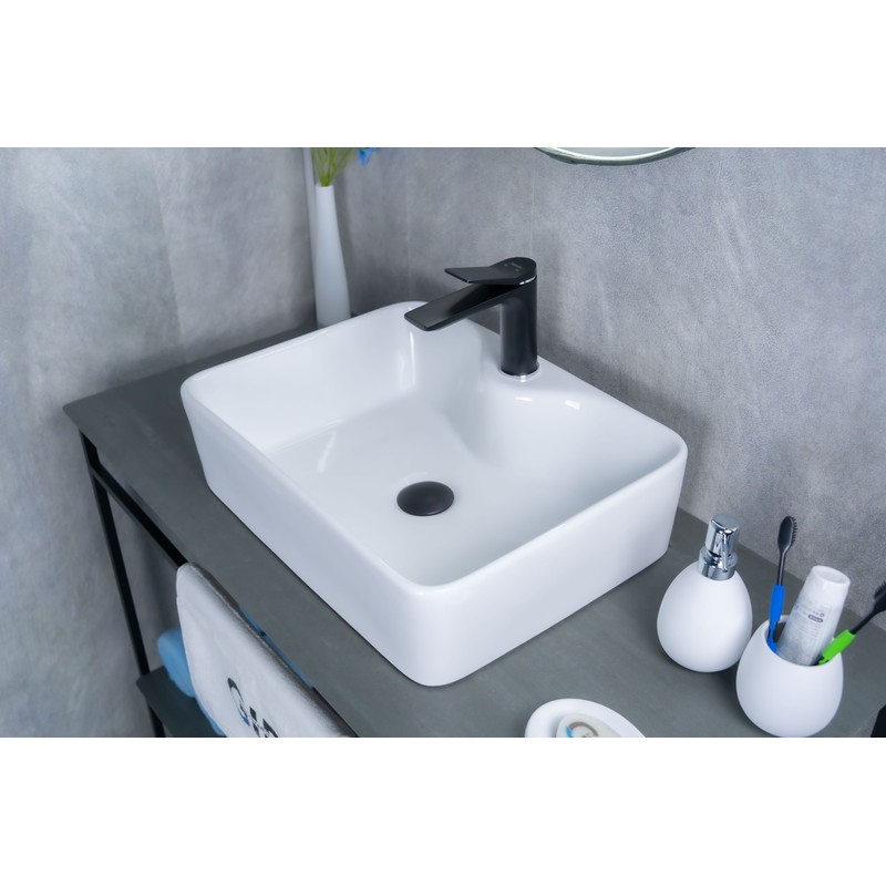 Раковина Gid N9091 51176 накладная белая 48x37x13