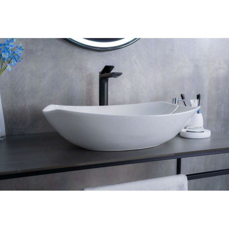 Раковина Gid N9137 51177 накладная белая 56x40x16