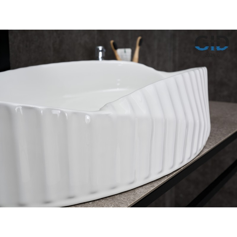 Раковина Gid 888s 51223 накладная белая 60x38.5x13.5