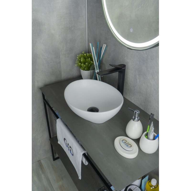 Раковина Gid N900 51164 накладная белый матовый 41x34x15