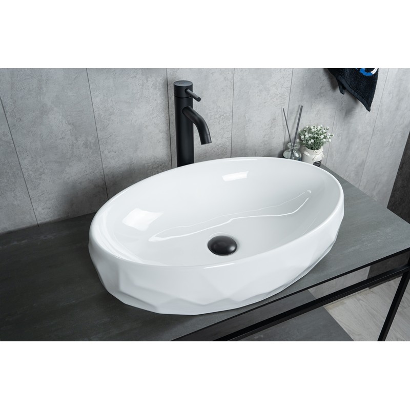 Раковина Gid 9030wx 51241 накладная белая 60x40x15