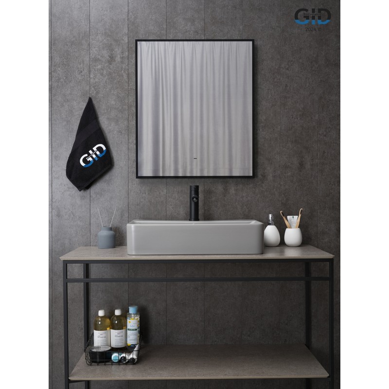 Раковина Gid Gm1344 52236 накладная серая матовая 61x35.5x14