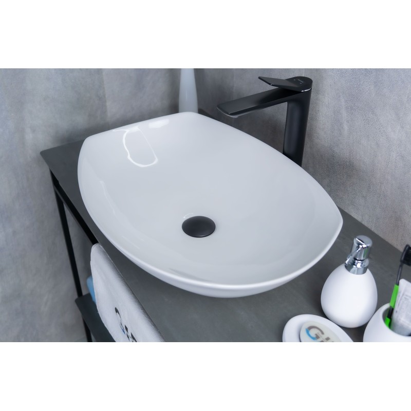 Раковина Gid N9137 51177 накладная белая 56x40x16