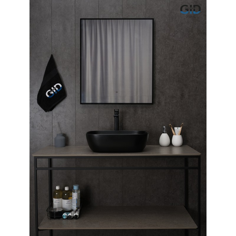 Раковина Gid Bm1333 53367 накладная черная матовая 46x32.5x13.5