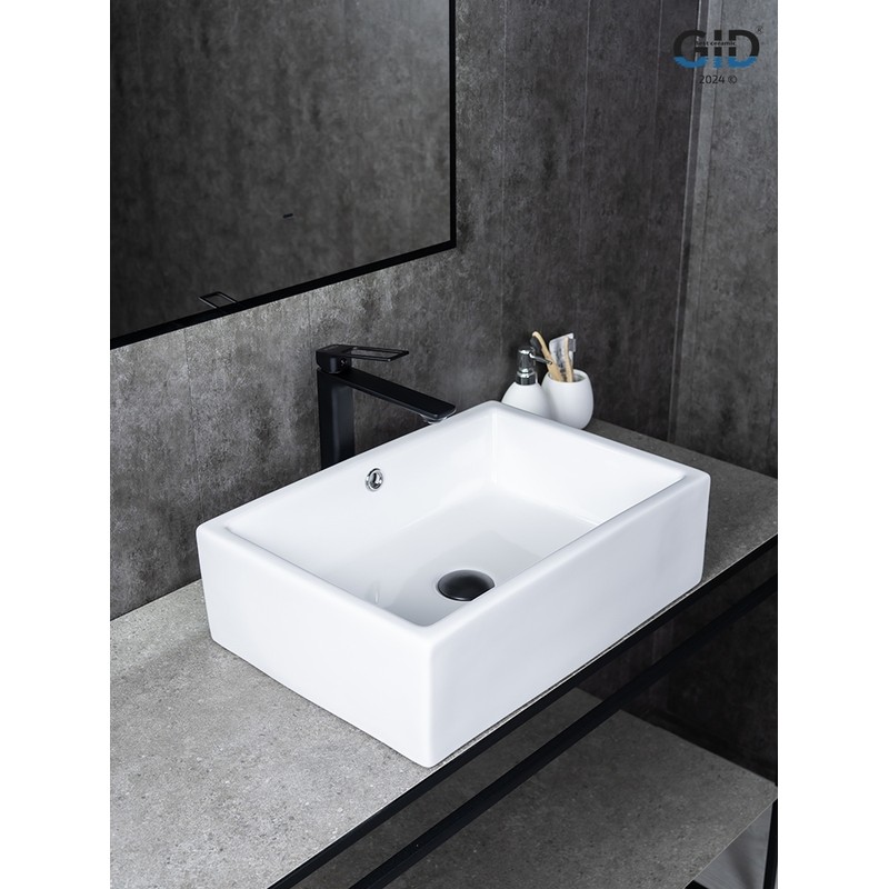 Раковина Gid N9129 51125 накладная белая 51x38x15