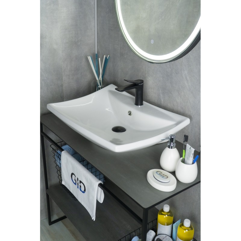 Раковина Gid N9111 51122 накладная белая 60x46x17