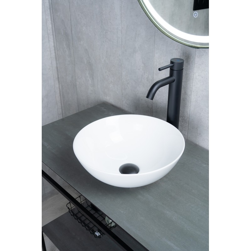 Раковина Gid 9081W 51243 накладная белая 36x36x14