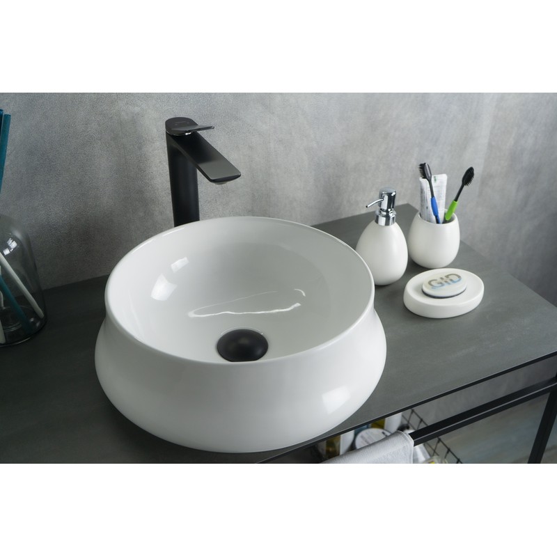 Раковина Gid N9426 51145 накладная белая 40x40x14