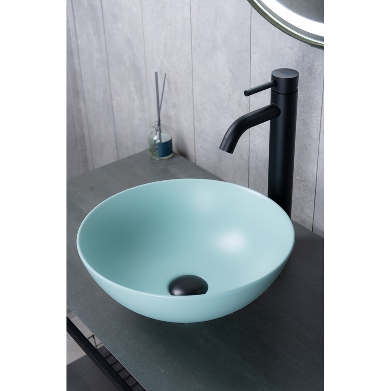 Раковина Gid 9081tifm 53402 накладная тиффани матовая 36x36x14