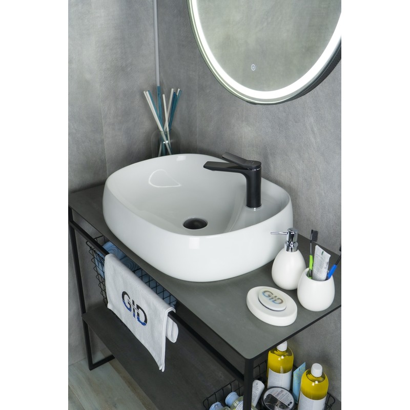 Раковина Gid N9048 51185 накладная белая 59x46x15